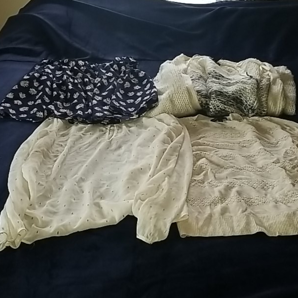 Cute Easter outfits, white shirts, blue skirt